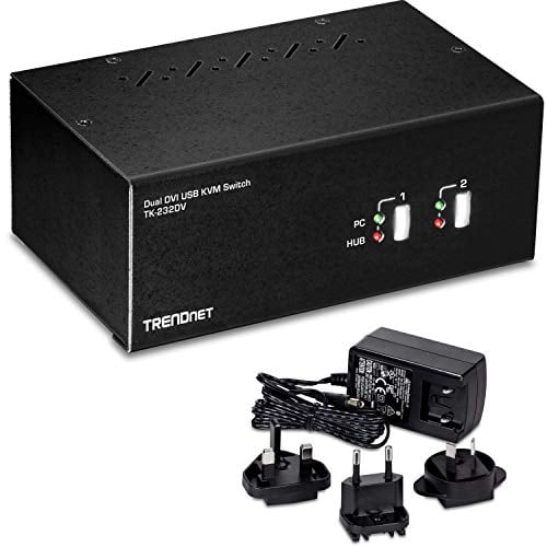 TRENDnet TK-232DV DVI KVM Switch 2-Port Dual Monitor