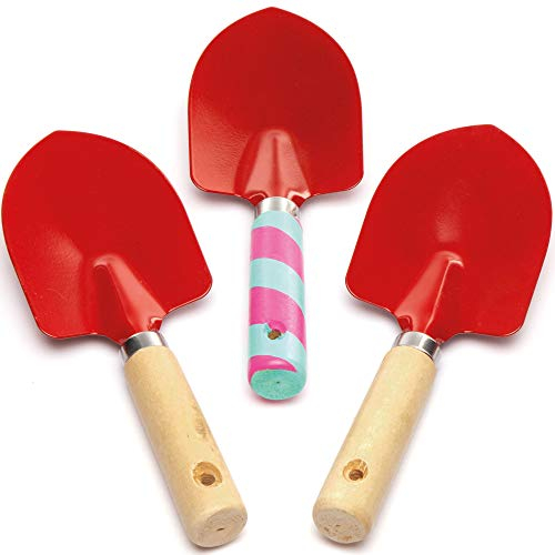 Baker Ross Paletta da giardinaggio (set di 3) - Attrezzi da giardino per bambini, da decorare e regalare