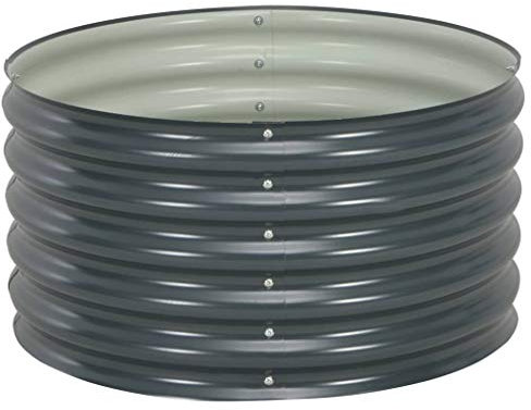 Festnight Jardinière Acier Galvanisé Pot de Plante Jardinieres Exterieur pour Jardin, Balcon ou Patio, etc