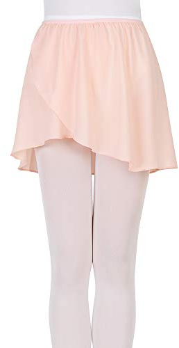 Gonnellino da Danza e Balletto in Chiffon con Cintura Elastica per Bambini e Donna (S (90-110 cm), Rosa (Cintura Elastica))
