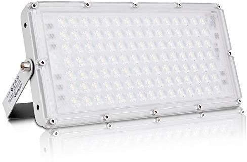 100W LED Strahler Flutlichter Super Hell Arbeitslicht 8000lm Sicherheitslicht Außenstrahler Wasserdichtes IP65 6500K Kaltweiß für Werkstatt, Lager, Stadion, Garten, Bauernhof