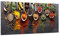 TMK - Plaque de protection en verre pour plaque de cuisson - 90 x 52 cm - Protection contre les éclaboussures - Plaque en verre - Décoration pour planche à découper - Épices