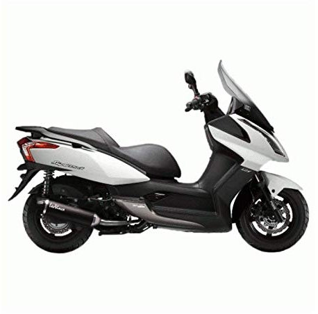 Pot d'échappement moto Leo Vinci complet avec silencieux pour KYMCO Super Dink 125 2009 à 2016 avec cuvette en carbone