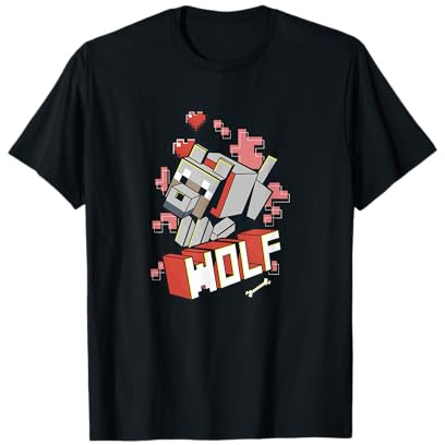 Minecraft Wolf Hero Love T-Shirt