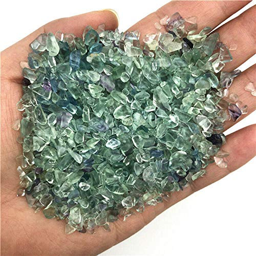50 g 2-4mm Gravas de Cuarzo de Cristal de fluorita Verde Natural censuramente censuras de curación Cadenas de Cuarzo Natural