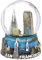 City-Souvenirs San Francisco Schneekugel Skyline, Trolley und Golden Gate Bridge, 8,9 cm hoch
