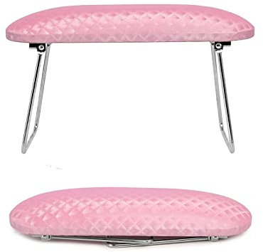 krofaue Nail Arm Rest,Professional Microfiber Leather Nail Hand Rest Stand Arm Rest for Acrylic Nails Cushion Hand Holder with Non-slip —Nail Technician Use Must Have(Pink)