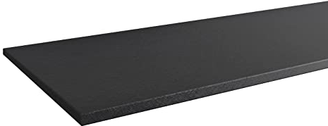 FACKELMANN Waschtischplatte Oxford/Waschbeckenplatte für Aufsatzwaschbecken/Maße (B x H x T): ca. 60,6 x 1,2 x 49,2 cm/hochwertige Platte für Badezimmer und Gäste-WC/Farbe: Schwarz