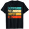 Camping Ehemann Papa Camper Held Retro Vatertag T-Shirt
