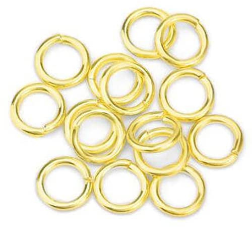 10pcs 304 Strong Stainless Steel Open Split Jump Rings Connector Jewelry Findings DIY Craft Loop No Fade Silver/Yellow Gold/Rose Gold (8mm, 18k Yellow Gold Plated)