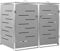 vidaXL Mülltonnenbox für 2 Tonnen 138x77,5x115,5 cm Edelstahl