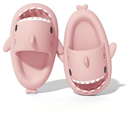 Hoomall Pantoufles De Requin Adulte Été Femme Homme Enfant Shark Cloud Slippers Claquettes Antidérapante Open Toe Slides Chaussures De Piscine Plage Chaussons De Bain(Nouveau Rose,38/39 EU)