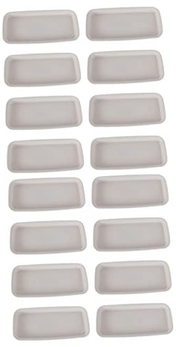 Yardenfun 16 Pièces Plateau De Pot De Fleur Pied De Pot De Fleur Dintérieur Soucoupes De Pot De Plante Bac D'égouttement De Terre Végétale Blanche Support De Bassin Plastique Rectangle