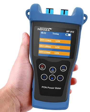 NOYAFA Cable and Network tester NF-912 Portable Li-Lion Battery Optical Power Meter Visual Fault Locator Network Cable Test Optical Fiber Tester
