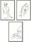 MJ-Graphics - Poster Set One-Line-Art Wohnzimmer & Schlafzimmer Frauen-Welt Boho Kunst 3 Wandbilder Din A3 Wanddeko ohne Bilderrahmen