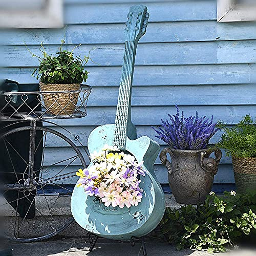 Kreative Gitarre Blumentopf Outdoor Kunst Pflanzer Ornamente Garten Dekoration Home Dekore Statue (Violine)