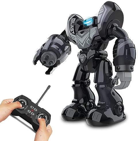 Silverlit YCOO - Robo Blast Noir - Robot télécommandé - Fonction tir - Musique Incluse - Fonction Danse -Robot XXL