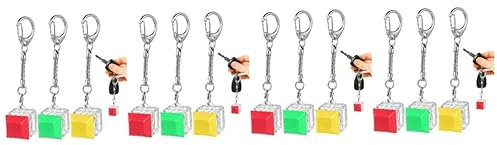 TOYANDONA 12 Pcs Key Chain Keyboard Keyring Stress Keychain Buttons Keychain Finger Keyboard Keychain Backpack Charm Keyboard Mini Keyboard Key Keychain Cell Phone Keypad Zinc Alloy Child