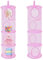 Hanging Mesh Storage Basket, 2 PCS Foldable 4 Tier Compartment Hanging Teddy Storage Net Save Space Organizer Small Toy Storage Box for Soft Toys Clothes Sundries (Pink)
