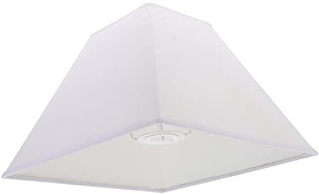 Angoily 1stk Lampenschirm Kronleuchter Lichtschirm Bodenlichtschirm Trommelschirm Aus Sackleinen Hängeleuchtenschirm Nachttischlampe Schirm Schreibtischlampe Weiß E14 Lampenzubehör Stoff