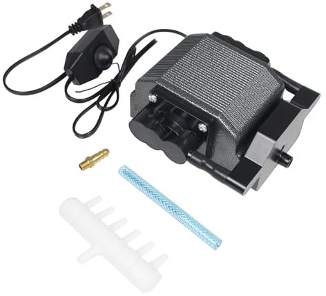 RATTMMOTOR Air Assist 16W 30L/min Einstellbarem Luftstrom Laser Luftpumpe Set 0.03MPa für Laserschneider und Graviermaschine Zubehör, zum Entfernen von Rauch und Staub