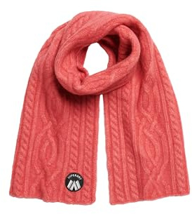 Superdry Damen Cable Luxe Strickschal Cord Pink 1SIZE