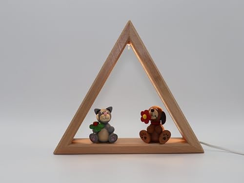 Original Ullrich Kunsthandwerk Osterhasen in LED Dreieck, AMA0005