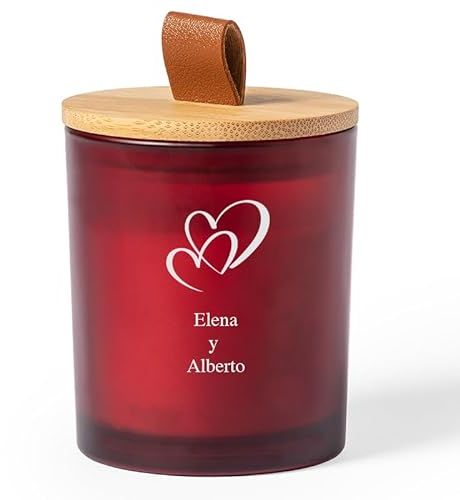 Calledelregalo Vela personalizada aromática con texto grabado