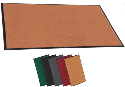CLP Fußmatte für innen und außen I rutschfeste Türmatte I Schmutzfangmatte für Eingang, Farbe:Coffee, Größe:60x90 cm