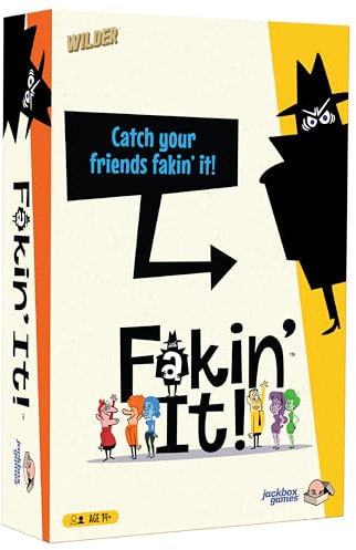 Jackbox Games Fakin' It Brettspiel – für Erwachsene & Jugendliche – lustiges Social Deduction Kartenspiel ab 14 Jahren – Lustiges Brettspiel für Spieleabende mit Familie, Freunden & mehr (3–6 Spieler)