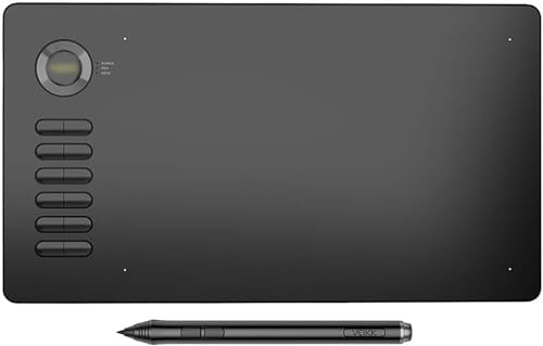 NoaLED Drawing Tablet T15 Graphic Tablet 10x6 Inch Digital Drawing Tablet with 8192 Induction Levels, Black Button 5080 LPI