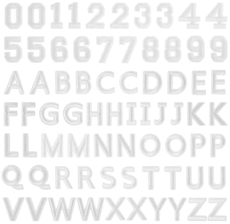 72 Stück Buchstaben Aufbügeln A–Z, Zahlen 0–9, Bolzenaufnäher mit Buchstaben und Zahlen zum Aufbügeln, Buchstaben-Aufnäher, Applikationen für selbstgemachte Kleidung, Schuhe