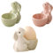 Keramik-Eierbecher-Set, Hasen-Eierbecher für weich gekochtes Ei, bunte Keramik-Eierhalter für Küche, Frühstück, Brunch