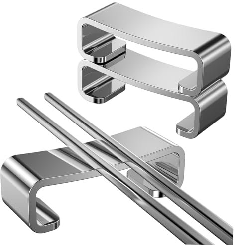 PRETYZOOM 6 StüCk Edelstahl EssstäBchenhalter Metall StäBchenablage FüR EssstäBchen LöFfel Und Wiederverwendbar Und SpüLmaschinenfest