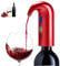 Cosyall Decantador de vino eléctrico, dispensador de aireador, dispensador de vino medible con indicador de temperatura del vino, dispensador de vino inteligente con recargable tipo C (Rojo)