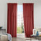 Como Gardinen 2er Set Vorhänge Rot Sherly 245 x 140 cm - Blickdichte, lichtdurchlässige Schlaufenschals aus Polyester für Wohnzimmer, Kinderzimmer, Schlafzimmer, Büro