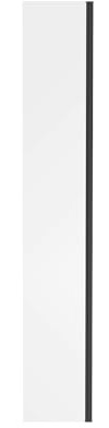 NRG 300x1950mm Wet Room Return Panel Shower Enclosures Glass Black Framed | Safety Tempered Glass, Durable, Space Saving, Easy to Clean, Bathroom