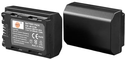 DSTE 2-Pack NP-FZ100 FZ100(7.2V 2200mAh) Rechargeable Digital Battery Compatible with Sony FX30 α1 A6700 A7R3 A7R III α7R III α7R3 a7 IV Alpha 9 Cameras as A7RM3