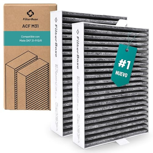 FilterBase Filtro de carbón activo Miele DKF 31-P compatible con campana extractora