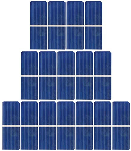 LOORGVEL Células Solares Policristalinas 0,5 v 320 Ma 52x19 Mm Para Bricolaje Exterior, Minipaneles Solares Para Carga De Batería De Automóvil, Suministro Solar Portátil y Resistente