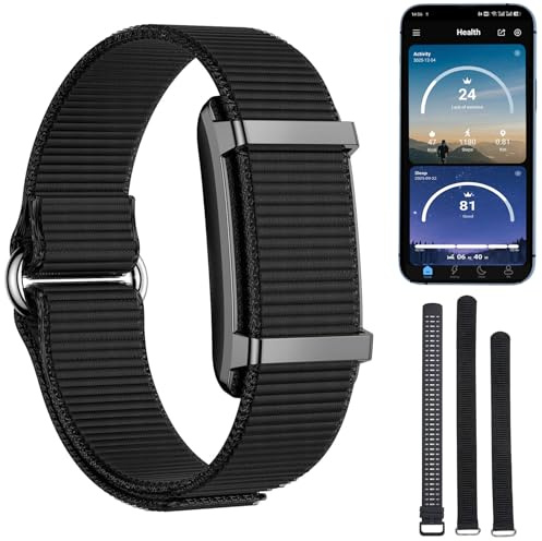 Amwentu Fitness-Tracker, Smart-Armband, 24/7, tragbares Gesundheits- und Schlaf-Tracker-Armband mit Herzfrequenz-Monitor, Nickerchen, Blutsauerstoff, Stress, Kalorien, Schrittzähler, Schrittzähler