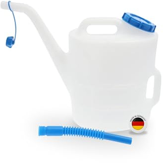 BERGER Einfüllkanne 13 L mit flexiblem Ausgießer | Wasserkanister Wasserkanne mit großer Öffnung & Schraubdeckeln | Trinkwasserkanne, BPA-frei, temperaturbeständig für Camping, Werkstatt & Outdoor