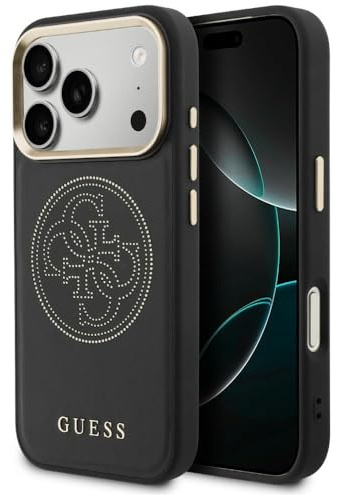 CG MOBILE Guess Perforiertes 4G kompatibel mit MagSafe Hülle für iPhone 17 Pro Max (Schwarz)