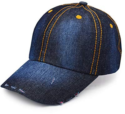 UltraKey Jeansbaseballmütze, Unisex Sport Casual Damen Herren Sonnenhut Outdoor Cowboyhut Shabby Design