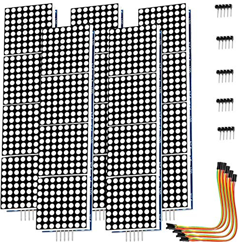 AZDelivery 5 x MAX7219 8x32 4 in 1 Dot Matrix LED Display Modul Anzeigemodul kompatibel mit Arduino inklusive E-Book