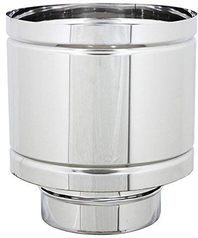 Terminale canne fumarie 4 venti in acciaio inox con base tonda (DN 100)