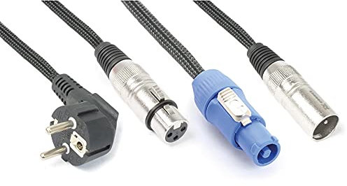 PD Connex AAP15 Kombikabel Schuko-Powercon A und XLR-Buchse-Stecker 15 Meter
