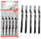 Lot de 5 lames de scie sauteuse BE-TOOL T244D pour scie sauteuse universelle pour couper du métal, du bois, du PVC, etc.