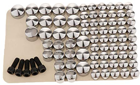 Almencla 80x Motorrad Chrom ABS Topper Caps Abdeckungen Kit Für Harley FLT/FLH