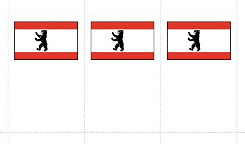 Lindner Flaggen-Sticker, 6er Packung, 54 verschiedene Länder zur Auswahl (632: Berlin West)